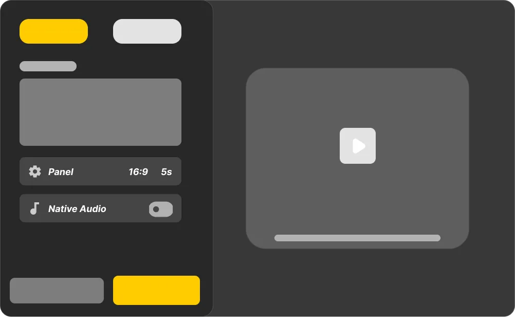 SkyReels V4 — duration, aspect ratio, and Native Audio parameter controls